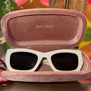 Miu Miu White Sunglasses